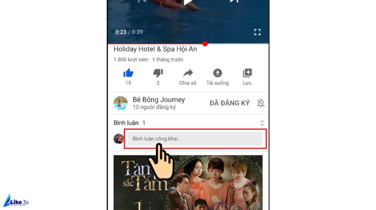 Cách bình luận trên youtube